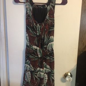 Madewell halter silk jungle dress